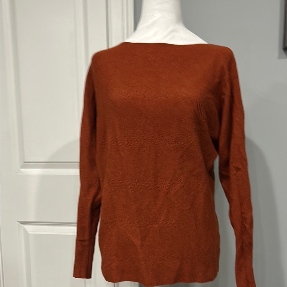Chic Rust Orange Knit Top